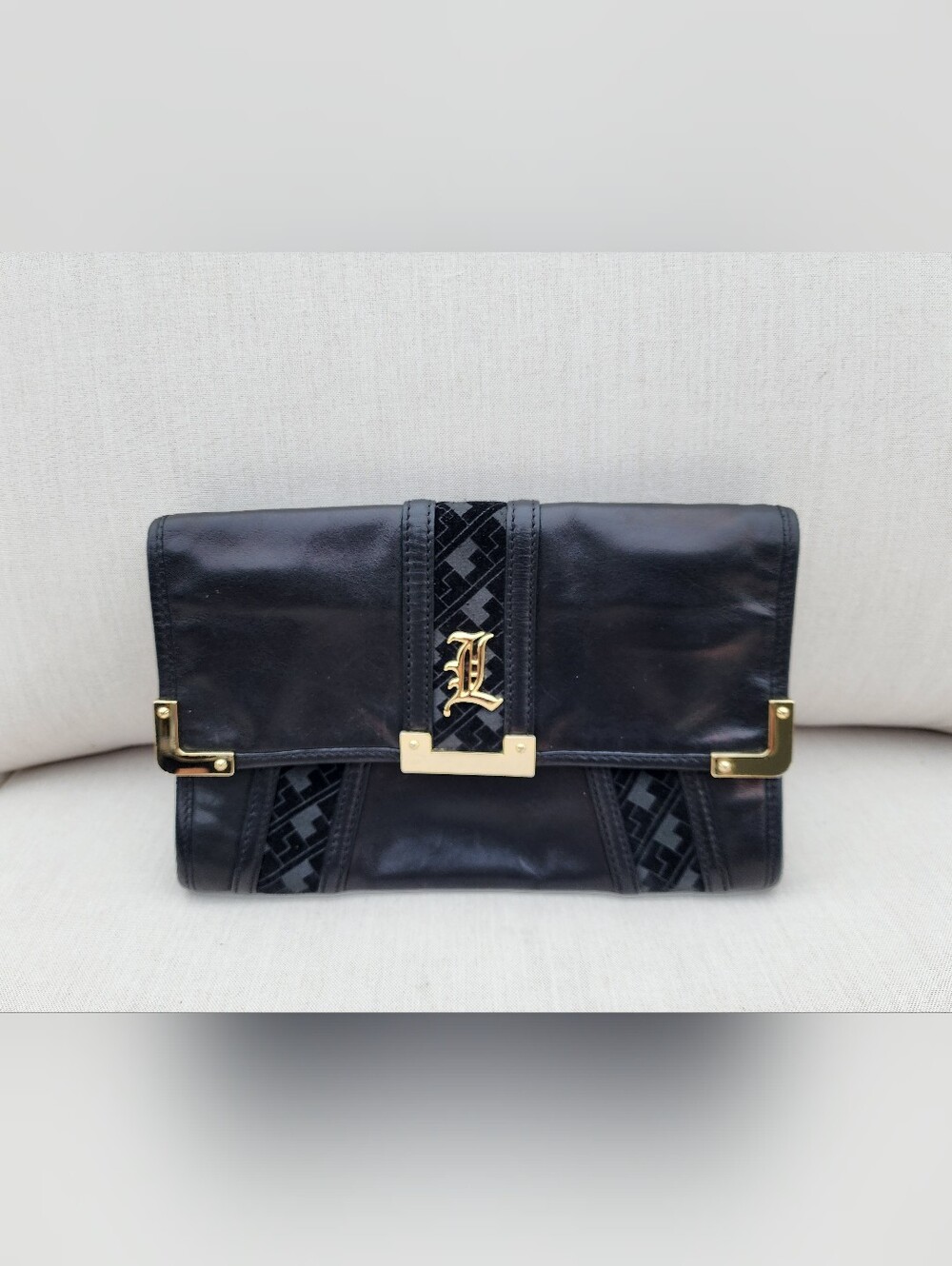 L.A.M.B. Leather Clutch